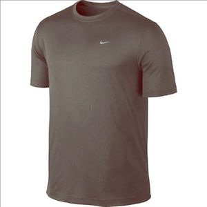 NWT NIKE MENS TOP CHALLENGER DRI FIT SHIRT LARGR RUNNING GREY